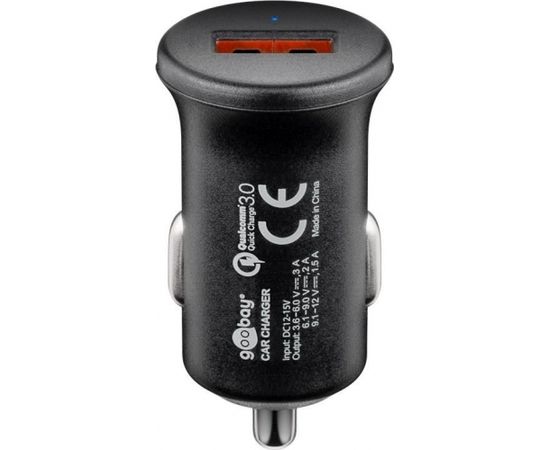 Goobay Quick Charge QC3.0 USB car fast charger USB 2.0 Female (Type A), Cigarette lighter Male