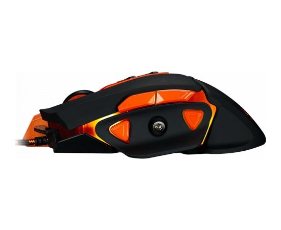 CANYON Hazard GM-6 Optical gaming mouse, adjustable DPI setting 800/1600/2400/3200/4800/6400, LED backlight, moveable weight slot and retractable top cover for comfortable usage, Black rubber, cable length 1.70m, 137*90*42mm, 0.154kg(replacement)