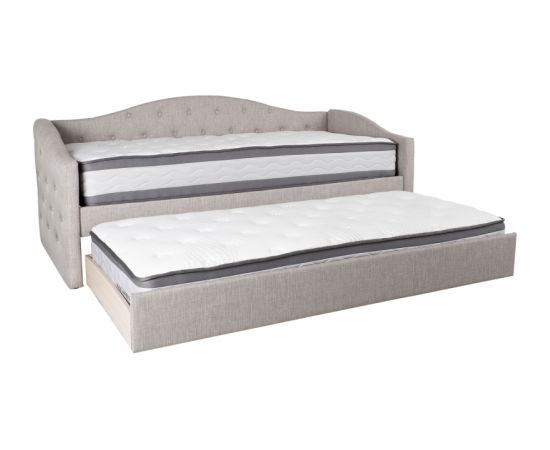 Кровать ATLANTA с матрасом HARMONY UNO (86871) 90x200см, с дополнительным спальным местом, цвет: серый