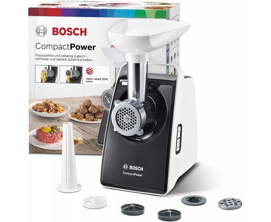 Bosch Meat mincer CompactPower MFW3612A Black, 500 W, Number of speeds 1