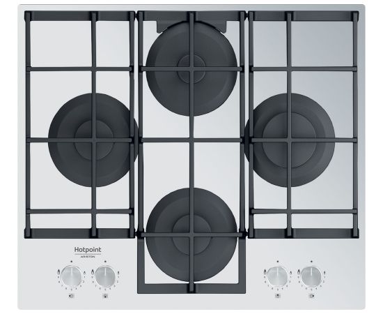 Ariston Hotpoint Hob HAGS 61F/WH Gas on glass, Number of burners/cooking zones 4, Mechanical, White