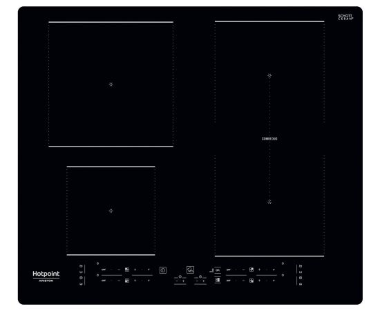 Ariston Hotpoint Hob HB 4860B NE Induction, Number of burners/cooking zones 4, Touch control, Timer, Black