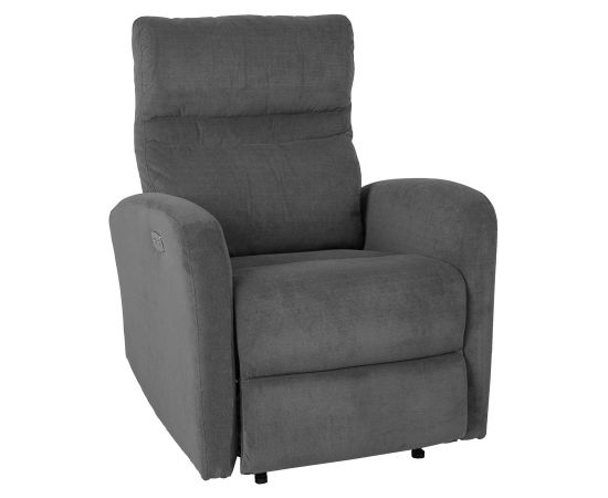 Atpūtas krēsls SAHARA ar elektrisko mehānismu 79x90xH102cm, materiāls: audums, krāsa: pelēks