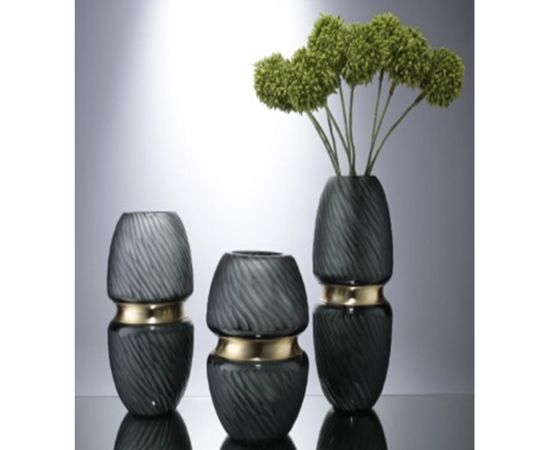 Vase LUXO D14,5xH20cm green/gold