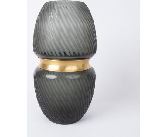 Vase LUXO D13,5xH23cm green/gold