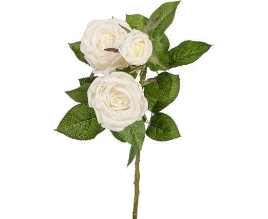 Mākslīgais zieds ROSE, 75cm, balta
