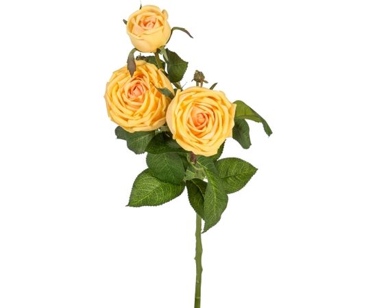 Mākslīgais zieds ROSE, 70cm, dzeltens