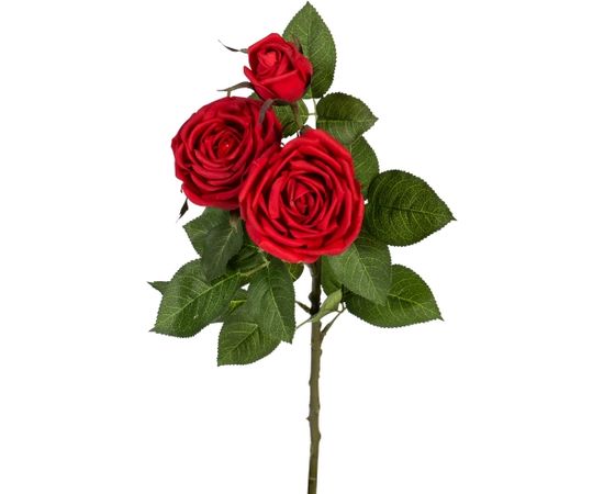 Искусственный цветок РОЗА 70см, красный