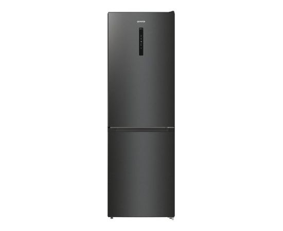 Gorenje Refrigerator NRK619EABXL4 Energy efficiency class E, Free standing, Combi, Height 185 cm, No Frost system,   net capacity 204 L, Freezer net capacity 96 L, Display, 38 dB, Black