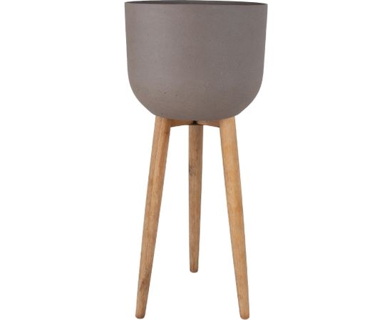 Puķu  s SANDSTONE ar koka kājām D40xH97cm, brūns