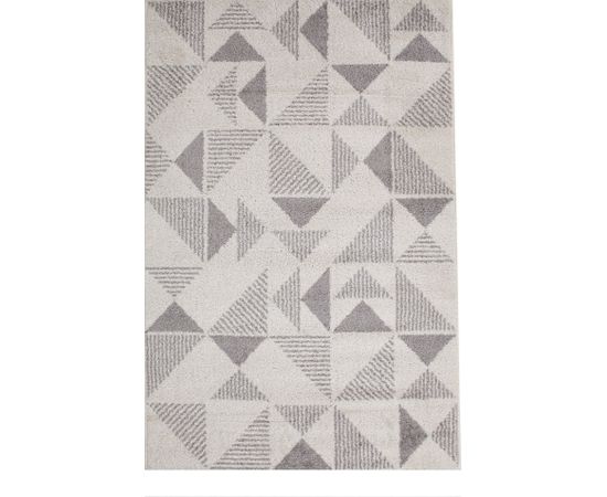 Ковер LOTTO-2, 160x230см, светло-серый / белый треугольник