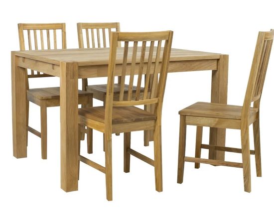 Dining set CHICAGO NEW with 4-chairs (19954), oak