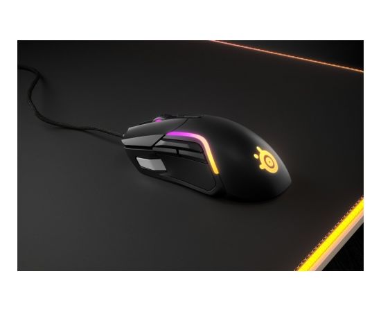 SteelSeries Gaming Mouse Rival 5, Optical, RGB LED light, Black, Wired