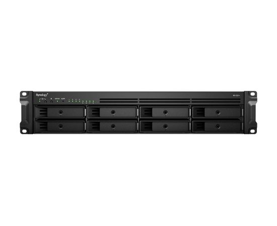 Synology Rack NAS RS1221+ Up to 8 HDD/SSD Hot-Swap, Ryzen V1500B Quad Core, Processor frequency 2.2 GHz, 4 GB, DDR4, RAID 0,1,5,6,10,Hybrid, 4x1GbE, 2xUSB 3.2 Gen 1, 1x eSATA, 1x PCIe