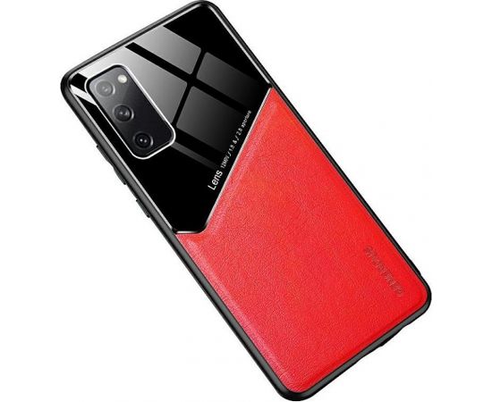 Mocco Lens Leather Back Case Aizmugurējais Ādas Apvalks Priekš Apple Iphone 12/12 Pro Sarkans