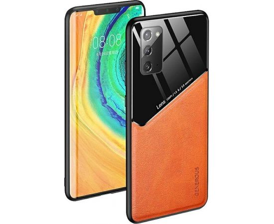 Mocco Lens Leather Back Case Кожанный чехол для Apple Iphone 12 Mini Оранжевый