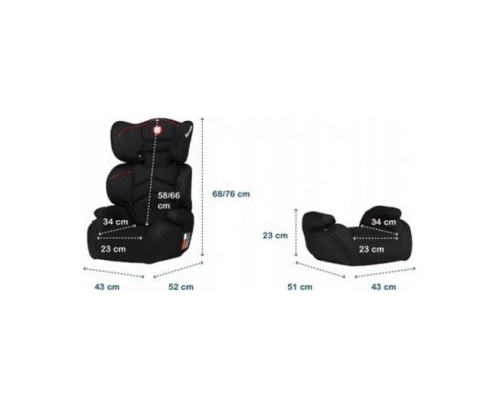 Autosēdeklis LARS sporty black 15-36kg Lionelo, Akcija Autokrēsli un palikņi