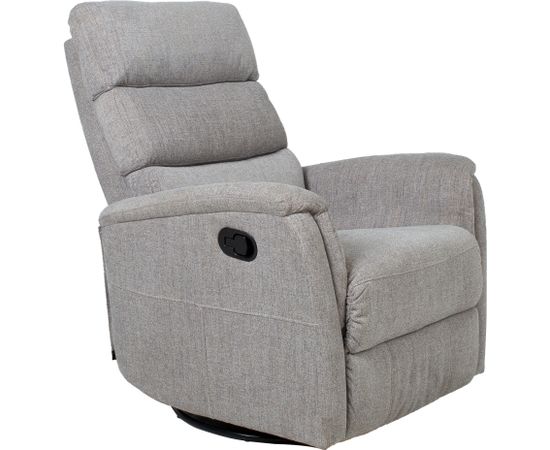 Atpūtas krēsls BARCLAY 79x86xH105cm ar manuālu mehānismu, rotējošs un šūpojošs, gaiši pelēks