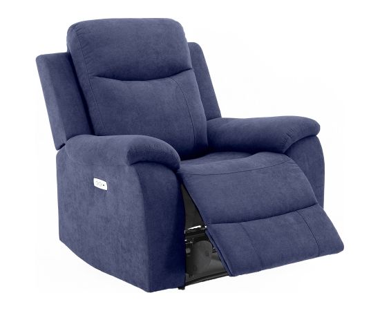 Кресло-реклайнер MILO 97x69xH103см, с электрическим механизмом, синий