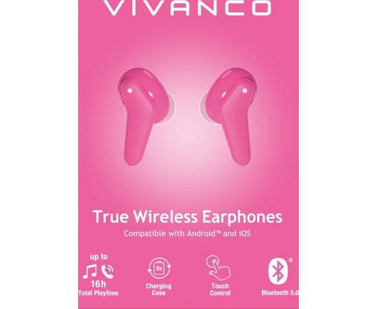 Vivanco wireless headset Fresh Pair BT, pink (60631)