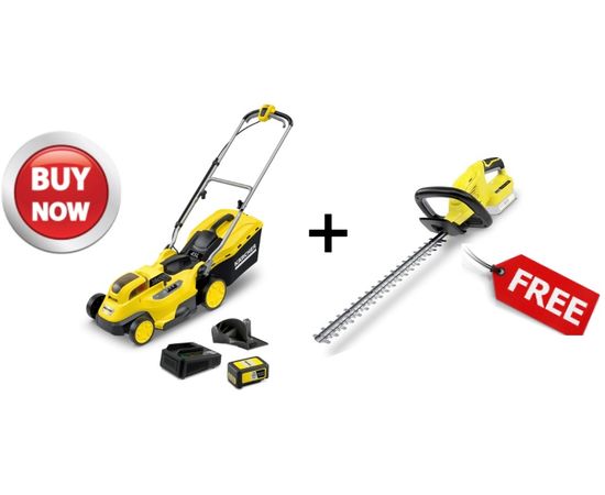 Karcher  LMO 18-36 Battery Set + HGE 18-45 Battery zāles pļāvēja un dzīvžoga šķēru komplekts