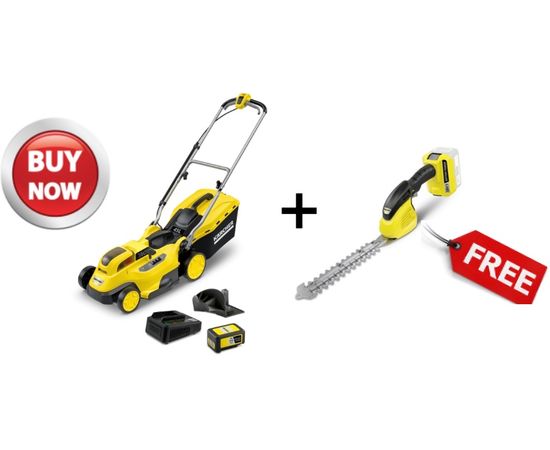 Karcher LMO 18-36 Battery Set + GSH 18-20 Akumulatora zāles pļāvējs un krūmu šķēres komplekts