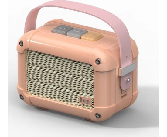 Divoom Macchiato Retro VHS Стиль 6W DSP Bluetooth Колонка с Впечатлительным Звуком + Стильный чемоданчик Розовый