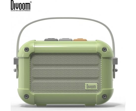Divoom Macchiato Retro VHS Stila 6W DSP Bluetooth Skaļrunis ar Iespaidīgu Skaņu + Stilīgu Čemodānu Zaļa