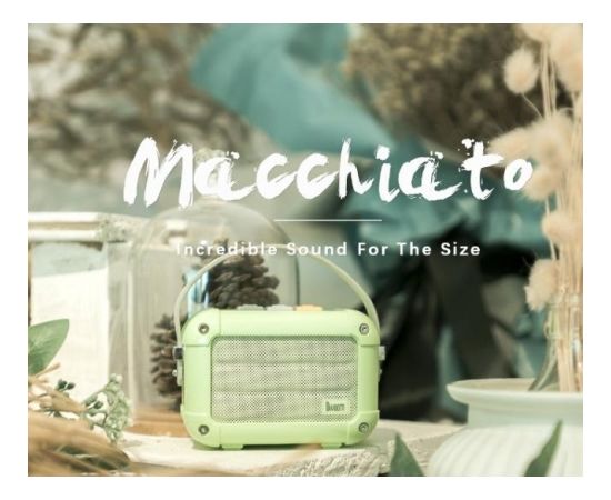 Divoom Macchiato Retro VHS Stila 6W DSP Bluetooth Skaļrunis ar Iespaidīgu Skaņu + Stilīgu Čemodānu Zaļa