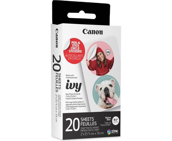 Canon photo paper Zink Circle 20 sheets (ZP-2030-2C-20)