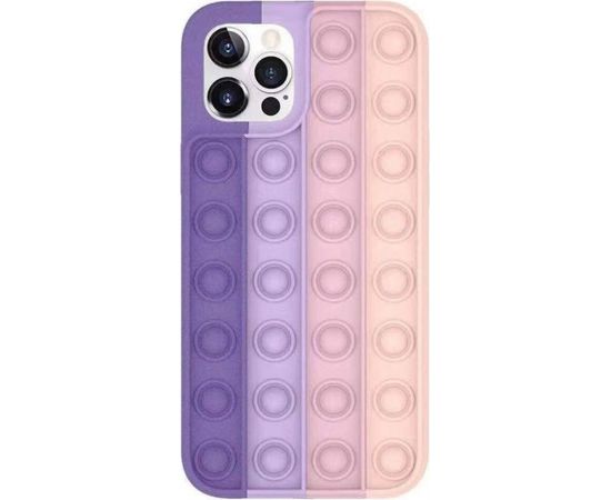 Mocco Bubble Case Aizmugurējais Antistresa Silikona Apvalks Priekš Apple iPhone 12 Pro Max Violets