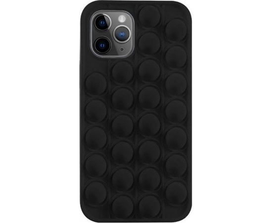 Mocco Bubble Case Aizmugurējais Antistresa Silikona Apvalks Priekš Apple iPhone 11 Pro Max Melns