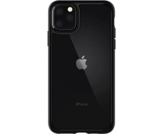 Spigen Īpaši elastīgs aizmugures maks ar prettriecienu īpašībām priekš Apple iPhone 11 Pro Max ar Matēti-melnu apmalu