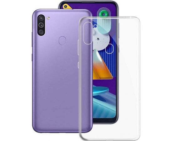 Mocco Ultra Back Case 1 mm Aizmugurējais Silikona Apvalks Priekš Samsung Galaxy M11 Caurspīdīgs