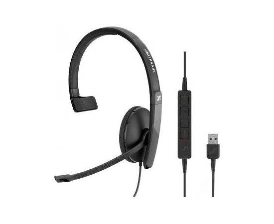 SENNHEISER SC 130 USB WIRED HEADSET MONOAURAL INLINE CALL CONTROL MS