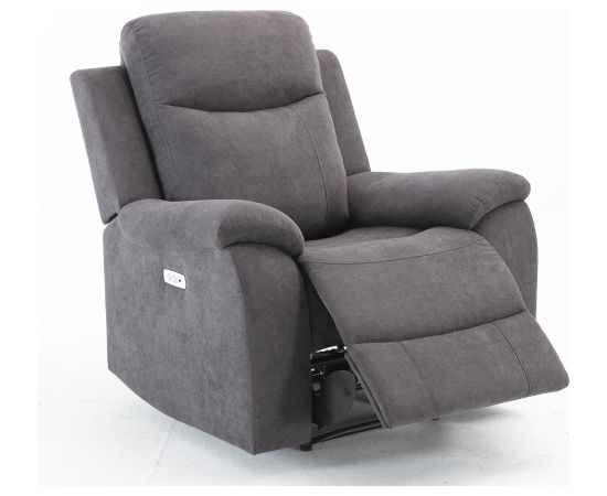 Atpūtas krēsls MILO 97x69xH103cm, ar elektrisko mehānismu, pelēks