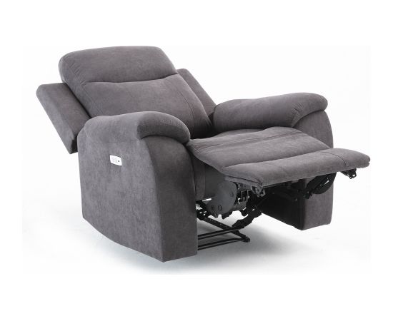 Atpūtas krēsls MILO 97x69xH103cm, ar elektrisko mehānismu, pelēks