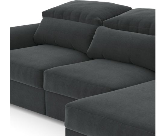Corner sofa bed TITO dark grey