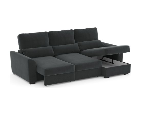 Corner sofa bed TITO dark grey