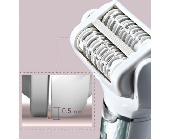 Panasonic Epilator ES-EL8C-G503 Operating time (max) 30 min, Number of power levels 3, Wet & Dry, White/Silver Epilatori, bikini trimmeri, sieviešu skuvekļi