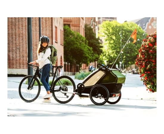 Thule Chariot Cab2 CypresGreen Bērnu rati multifunkcionālie