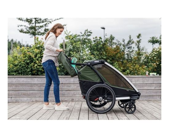 Thule Chariot Cab2 CypresGreen Bērnu rati multifunkcionālie