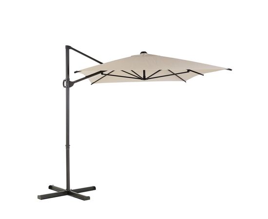 Зонт от солнца ROMA MINI 2x3м, алюминиевая ножка с порошковым покрытием, цвет: черный. Покрытие: полиэстер, цвет: бежевы