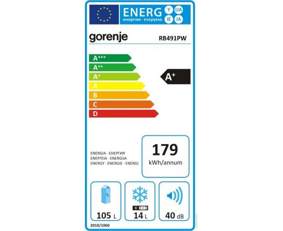 Gorenje RB491PW Ledusskapis 84.5cm Balts Ledusskapji Gorenje RB491PW Ledusskapis 84.5cm Balts Ledusskapji