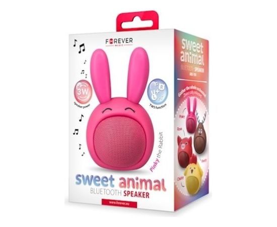 Forever ABS-100 Bluetooth 4.1 Bezvadu Skaļrunis Trusīts Rozā 3W