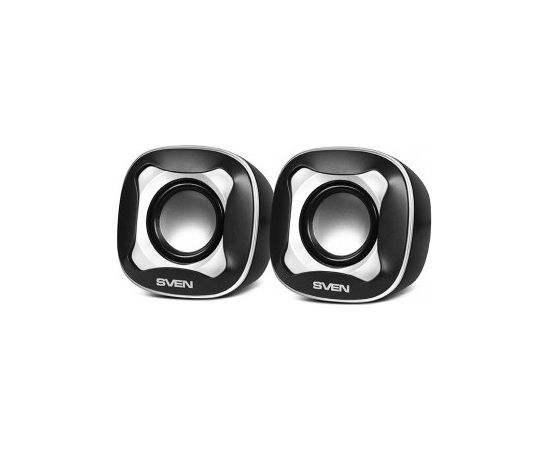 SVEN 170, 2.0 speakers black-white, USB, power output 2x2.5W (RMS), SV-013523