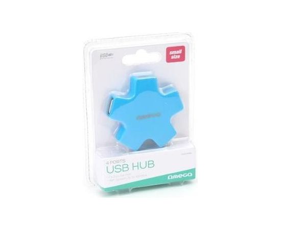 Omega OUH24SB USB Hubs 1 x 5 Sadalītājs Zils (Zvaigzne)