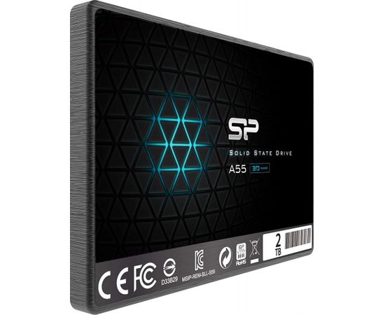 Silicon Power Ace A55 2000 GB, SSD form factor 2.5", SSD interface SATA III, Write speed 530 MB/s, Read speed 560 MB/s