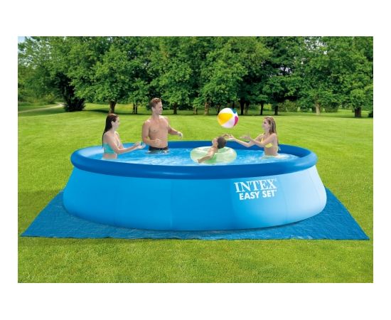 Intex Easy Set Pool Set with Filter Pump, Safety Ladder, Ground Cloth, Cover Blue