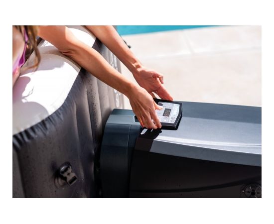 Intex PureSPA Jet and Bubble Deluxe Pool Set Black Džakuzi